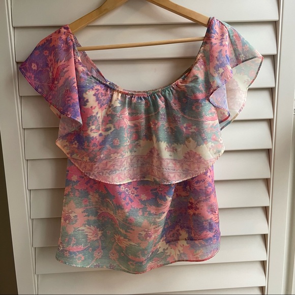 Pink off the shoulder Show Me Your Mumu Top - Picture 3 of 3